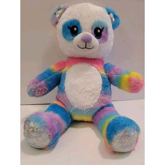 Build A Bear Workshop Rainbow Friends Plush Teddy Bear 16" Stuffed Panda - Picture 1 of 6